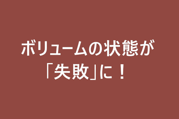 システム 販売 ミラーボリュームの解除